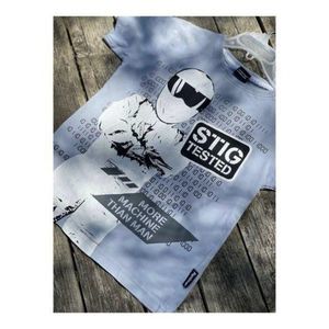 Topgear Stig Tested T-Shirt Tee Shirt Black Grey Crew Neck 2005 Sz 5T Cotton